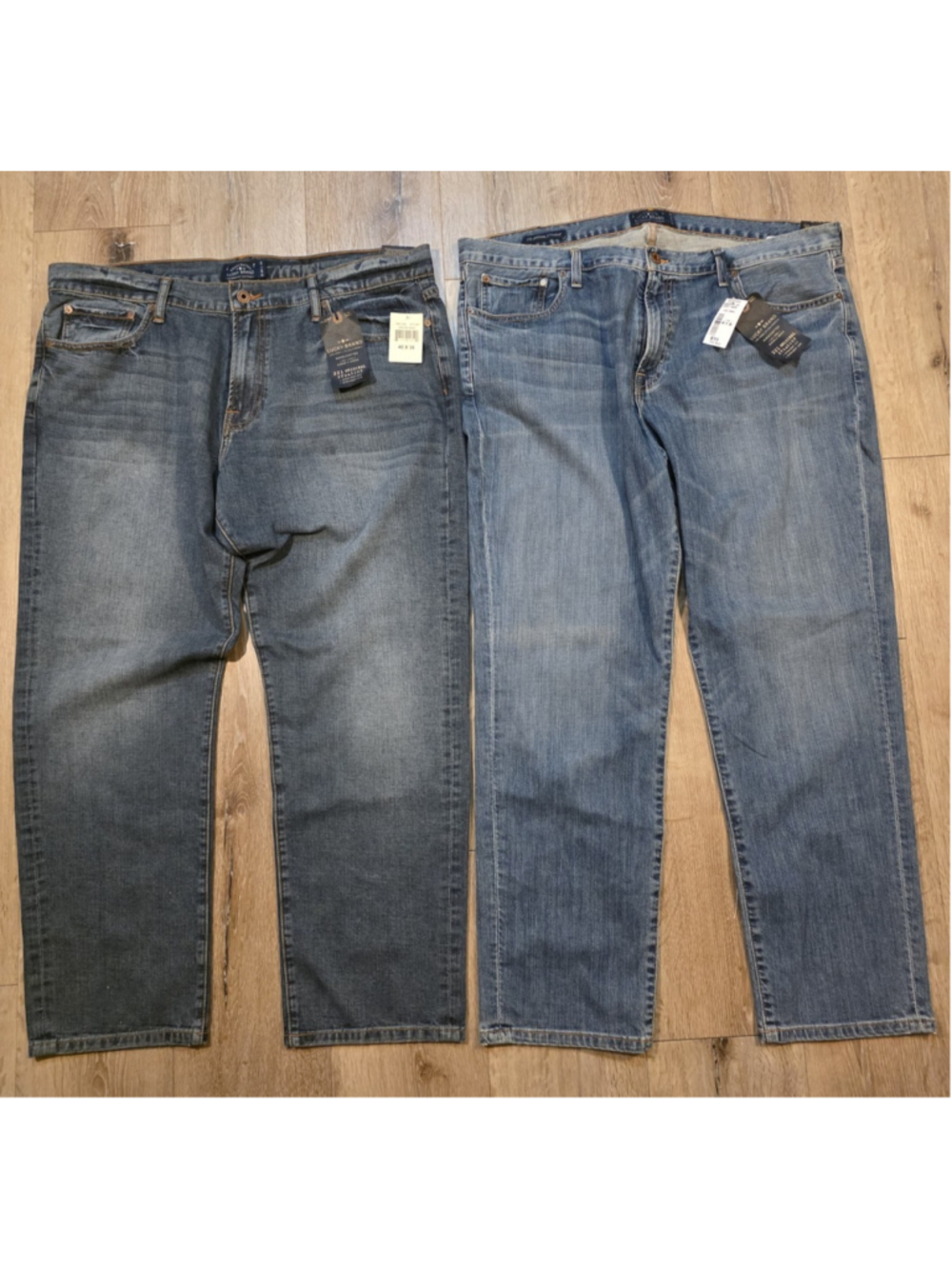 Lot of 2 Lucky Brand Men's Jeans Straight Leg Denim Bundle Blue NWT 40x30
